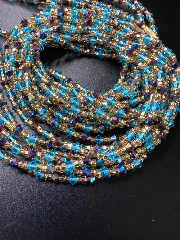 Nevyah Crystal Waist Beads (with Thread Finish)