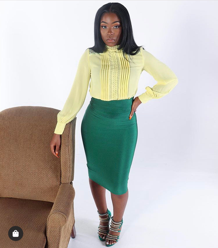 HORIZON Bandage Skirt in Hunter Green – LauriEva