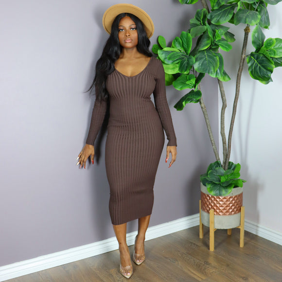 TRACY Dress in Chocolate