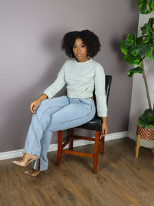 BELTED Cropped Sweater