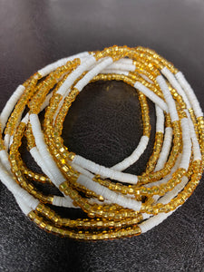 African waist beads for women - Bright Yellow waistbeads