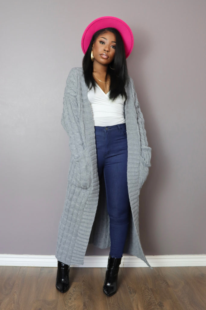 KEEP ME WARM Cardigan (Grey)