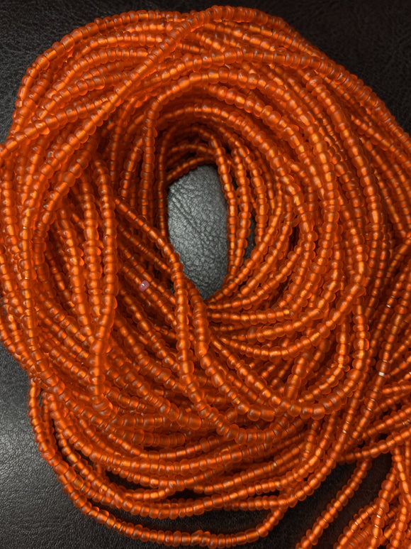 Matte Orange Waist Beads (with Thread finish)