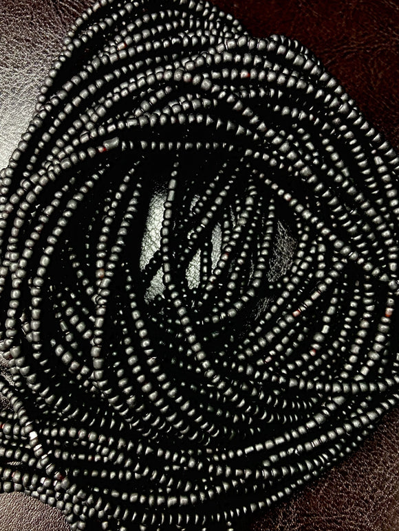 Black Waist Beads (with Thread finish)